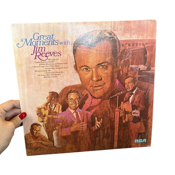 VINTAGE JIM REEVES GREAT MOMENTS LP COUNTRY VINYL RECORD - Picture 1 of 4